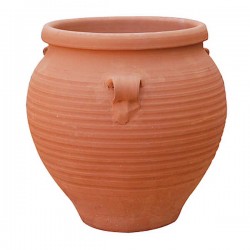 Round Clay Plant Pot BALL WITH THREE HANDLES Ø27x(H)30cm TRADITIONAL - Round Clay Pots Round Clay Plant Pot BALL WITH THREE HANDLES Ø27x(H)30cm