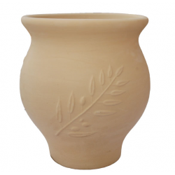 Στρογγυλή Πήλινη Γλάστρα ΕΛΙΑ ΜΠΕΖ Ø30 x (Υ)30cm TERRA BIANCA - Στρογγυλές Πήλινες Γλάστρες Στρογγυλή Πήλινη Γλάστρα ΕΛΙΑ ΜΠΕΖ Ø30 x (Υ)30cm Ceramart