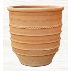 Στρογγυλή Πήλινη Γλάστρα ΕΞΑΡΑ Ø40 x (Υ)38cm CRETE Ceramart - Στρογγυλές Πήλινες Γλάστρες Στρογγυλή Πήλινη Γλάστρα ΕΞΑΡΑ Ø40 x (Υ)38cm CRETE Ceramart