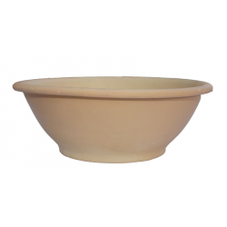 Στρογγυλή Πήλινη Γλάστρα ΛΕΚΑΝΗ ΜΠΟΡΝΤΟ ΜΠΕΖ Ø42x(Υ)15cm TERRA BIANCA Ceramart - Πήλινες Γλάστρες Στρογγυλή Πήλινη Γλάστρα ΛΕΚΑΝΗ ΜΠΟΡΝΤΟ ΜΠΕΖ Ø42 x (Υ)15cm