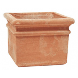 Πήλινη Γλάστρα ΜΑΛΙΑ 50x50x(Υ)40cm Τετράγωνη CRETE Ceramart