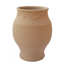 Πήλινη Στρογγυλή Γλάστρα ΠΥΘΑΡΙ ΜΠΕΖ Ø43 x (Υ)57cm Ceramart