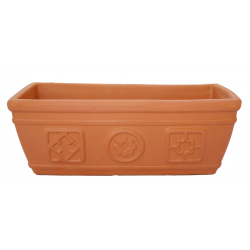 Πήλινη Ζαρντινιέρα ΡΕΑ 48x20x(Υ)19cm ATTIKA Ceramart