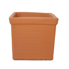 Clay Square Planter TETRAGONI RIGA 29x29x(H)28cm ATTIKA