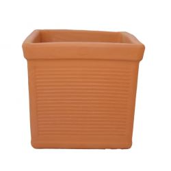 Πήλινη Γλάστρα ΤΕΤΡΑΓΩΝΗ ΡΙΓΑ 29x29x(Υ)28cm ATTIKA Ceramart