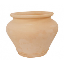 Στρογγυλή Πήλινη Γλάστρα ΖΑΡΑ ΜΠΕΖ Ø30 x (Υ)25cm TERRA BIANCA - Στρογγυλές Πήλινες Γλάστρες Στρογγυλή Πήλινη Γλάστρα ZARA ΜΠΕΖ Ø30x(Υ)25cm TERRA BIANCA