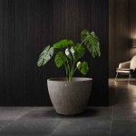 Cosapots LUPO 62 Round Planter D62x48cm Handcrafted Fiberglass - Plastic Pots-Cachepot, Planters & Containers