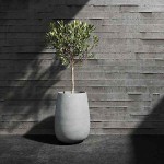 Cosapots MONDO HIGH 45 Round Planter D45x78cm Handcrafted Fiberglass - Plastic Pots-Cachepot, Planters & Containers