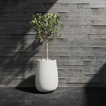 Cosapots MONDO HIGH 45 Round Planter D45x78cm Handcrafted Fiberglass - Plastic Pots-Cachepot, Planters & Containers