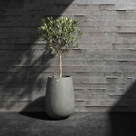 Cosapots MONDO HIGH 45 Round Planter D45x78cm Handcrafted Fiberglass - Plastic Pots-Cachepot, Planters & Containers