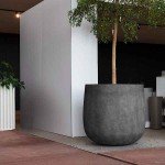 Cosapots MONDO 120 Round Planter D120x125cm Handcrafted Fiberglass - Plastic Pots-Cachepot, Planters & Containers