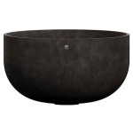 Cosapots ROCO 62 Round Planter D62x33cm Handcrafted Fiberglass - Plastic Pots-Cachepot, Planters & Containers