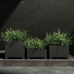 Cosapots SEMPLO FEET 50 Square Planter 100x100x(H)50cm Handcrafted Fiberglass - Plastic Pots-Cachepot, Planters & Containers