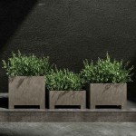 Cosapots SEMPLO FEET 50 Square Planter 100x100x(H)50cm Handcrafted Fiberglass - Plastic Pots-Cachepot, Planters & Containers