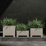 Cosapots SEMPLO FEET 50 Square Planter 100x100x(H)50cm Handcrafted Fiberglass - Plastic Pots-Cachepot, Planters & Containers