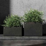 Cosapots SEMPLO MINOR 60 Square Planter 80x80x(H)60cm Handcrafted Fiberglass - Plastic Pots-Cachepot, Planters & Containers