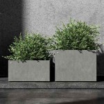 Cosapots SEMPLO MINOR 60 Square Planter 80x80x(H)60cm Handcrafted Fiberglass - Plastic Pots-Cachepot, Planters & Containers