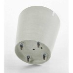 Γλάστρα Amsterdam Στρογγυλή με Ρόδες Ø80 x (Υ)72εκ. Ecopots 
