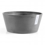 Round Flower Pot Frankfurt Cachepot Ø40x18cm by Ecopots from Recycled Plastic Round Pot Frankfurt Ø50x37.5cm Ecopots Synthetic Flower Pots