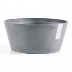 Round Flower Pot Frankfurt Cachepot Ø40x18cm by Ecopots from Recycled Plastic Round Pot Frankfurt Ø50x37.5cm Ecopots Synthetic Flower Pots