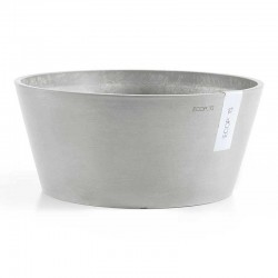 Round Flower Pot Frankfurt Cachepot Ø50x25.50cm by Ecopots from Recycled Plastic Round Pot Frankfurt Ø50x25.50cm Ecopots Synthetic Flower Pots