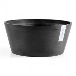 Round Flower Pot Frankfurt Cachepot Ø40x18cm by Ecopots from Recycled Plastic Round Pot Frankfurt Ø50x37.5cm Ecopots Synthetic Flower Pots