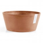 Round Flower Pot Frankfurt Cachepot Ø40x18cm by Ecopots from Recycled Plastic Round Pot Frankfurt Ø50x37.5cm Ecopots Synthetic Flower Pots