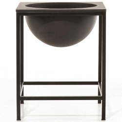 Monaco 36 Frame Round Pot 36x36x(H)45cm Dark Grey - Recylced Plastic Monaco 36 Frame Pot 36x36x(H)45cm Dark Grey-Pots & Planters