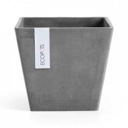 Square Flower Pot Rotterdam 20x20x(H)17.5cm by Ecopots from Recylced Plastic Rotterdam 20x20x(H)17.5cm Ecopots Synthetic Flower Pots