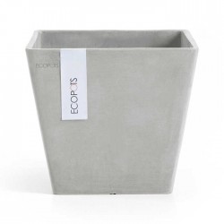 Square Flower Pot Rotterdam 40x40x(H)35cm by Ecopots from Recylced Plastic Rotterdam 40x40x(H)35cm Ecopots Synthetic Flower Pots