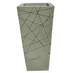 Kenzi PROSSIMO 100 Plastic Pot Grey 33x33x65cm Kenzi PROSSIMO 100 Plastic Pot Grey 33x33x65cm - Square Plastic Pots