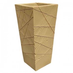Kenzi PROSSIMO 100 Plastic Pot Beige 33x33x65cm Kenzi PROSSIMO 100 Plastic Pot Beige 33x33x65cm - Square Plastic Pots