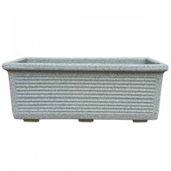 Kenzi ROMAN CLASSIC Plastic Planter Gray 100x44x(H)39cm Kenzi ROMAN CLASSIC 12 Plastic Planter Gray 100x44x(H)39cm - Rectangular Plastic Planters