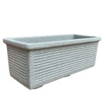 Ζαρντινιέρα Γκρι 80x35x(Υ)32cm Πλαστική ROMAN CLASSIC 9 Kenzi - Πλαστικές Ζαρντινιέρες