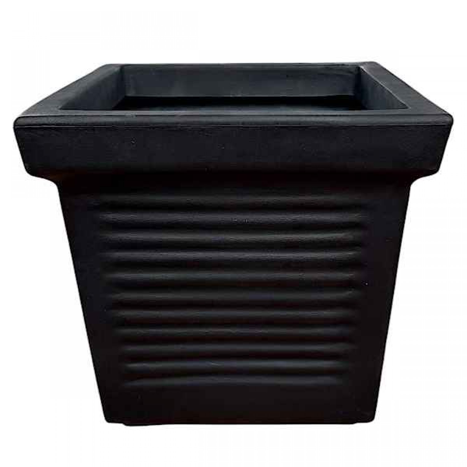 Γλάστρα Μαύρη 45x45x39cm Πλαστική ROMAN CLASSIC Kenzi - Τετράγωνες Πλαστικές Γλάστρες