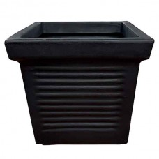 Γλάστρα Μαύρη 45x45x39cm Πλαστική ROMAN CLASSIC Kenzi - Τετράγωνες Πλαστικές Γλάστρες