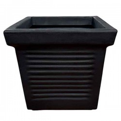 Kenzi ROMAN CLASSIC Plastic Pot Black 36x36x33cm Kenzi ROMAN CLASSIC Plastic Pot Black 36x36x33cm - Square Plastic Pots