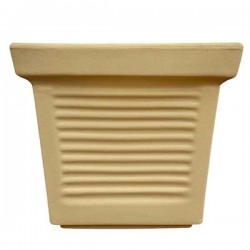 Kenzi ROMAN CLASSIC Plastic Pot Beige 36x36x33cm Kenzi ROMAN CLASSIC Plastic Pot Beige 36x36x33cm - Square Plastic Pots