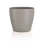 LECHUZA Cachepot DECO 10 Sand Brown Ø11x10cm Plastic Planter - Round Planters-Cachepots
