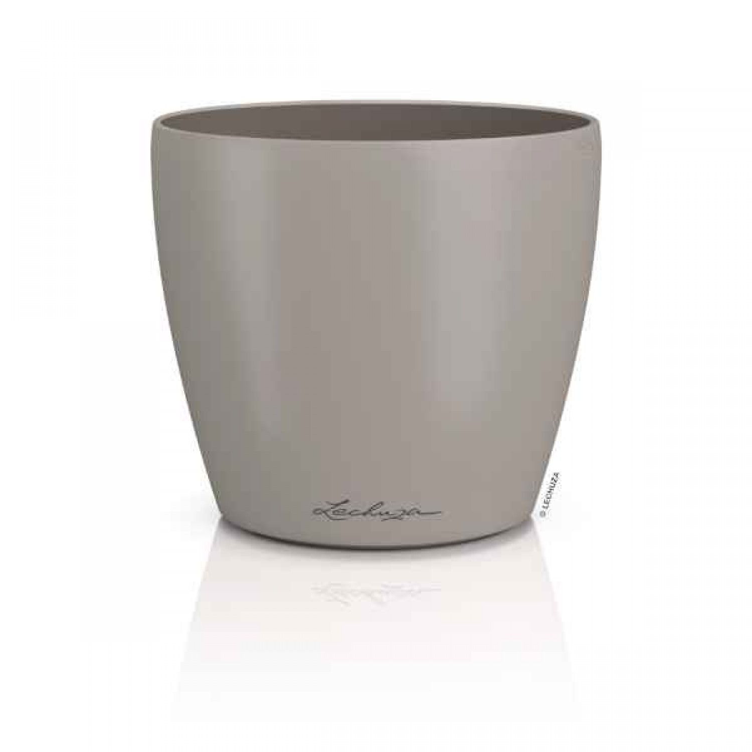 LECHUZA Cachepot DECO 12 Sand Brown Ø13x12cm Plastic Planter - Round Planters-Cachepots