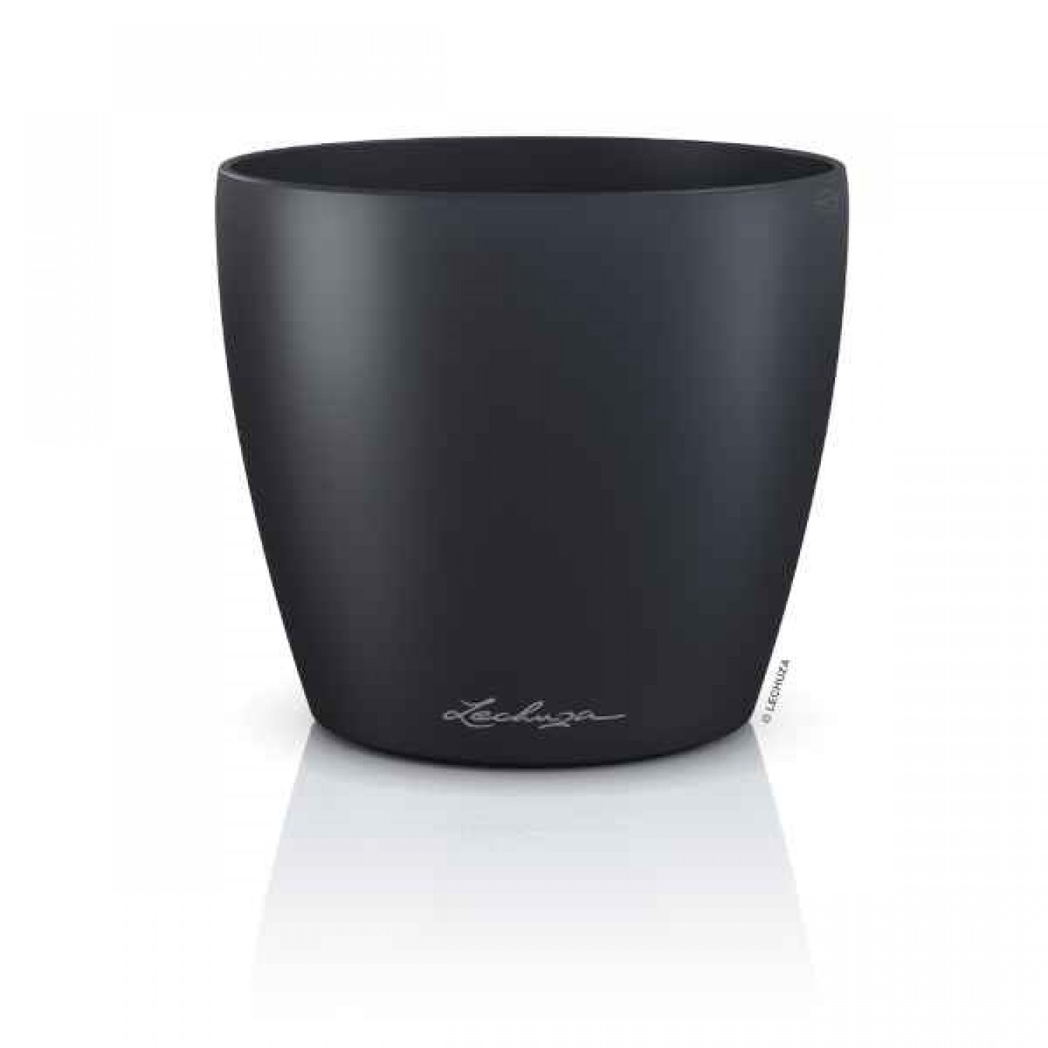 LECHUZA Cachepot DECO 12 Slate Ø13x12cm Plastic Planter - Round Planters-Cachepots