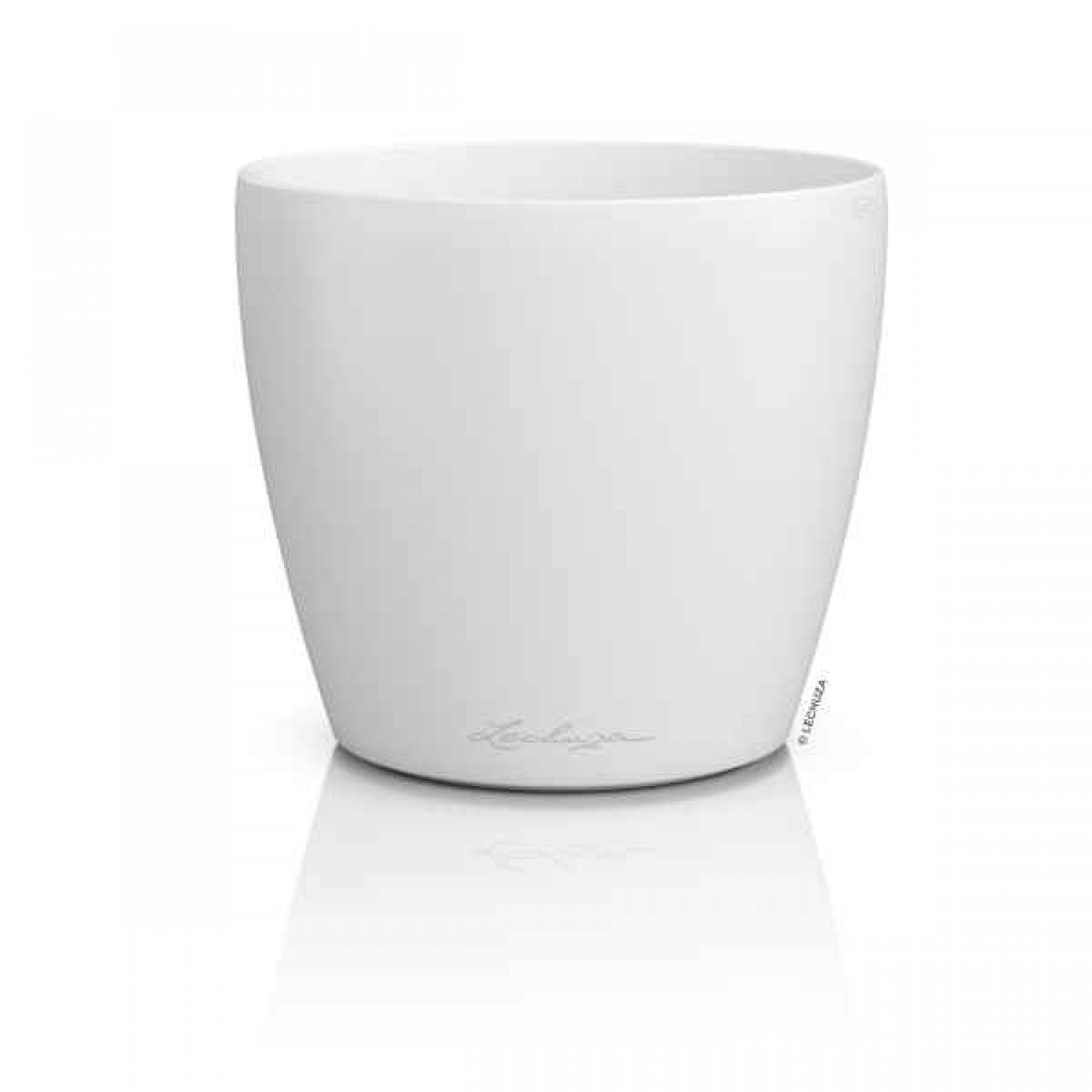 LECHUZA Cachepot DECO 12 White Ø13x12cm Plastic Planter - Round Planters-Cachepots