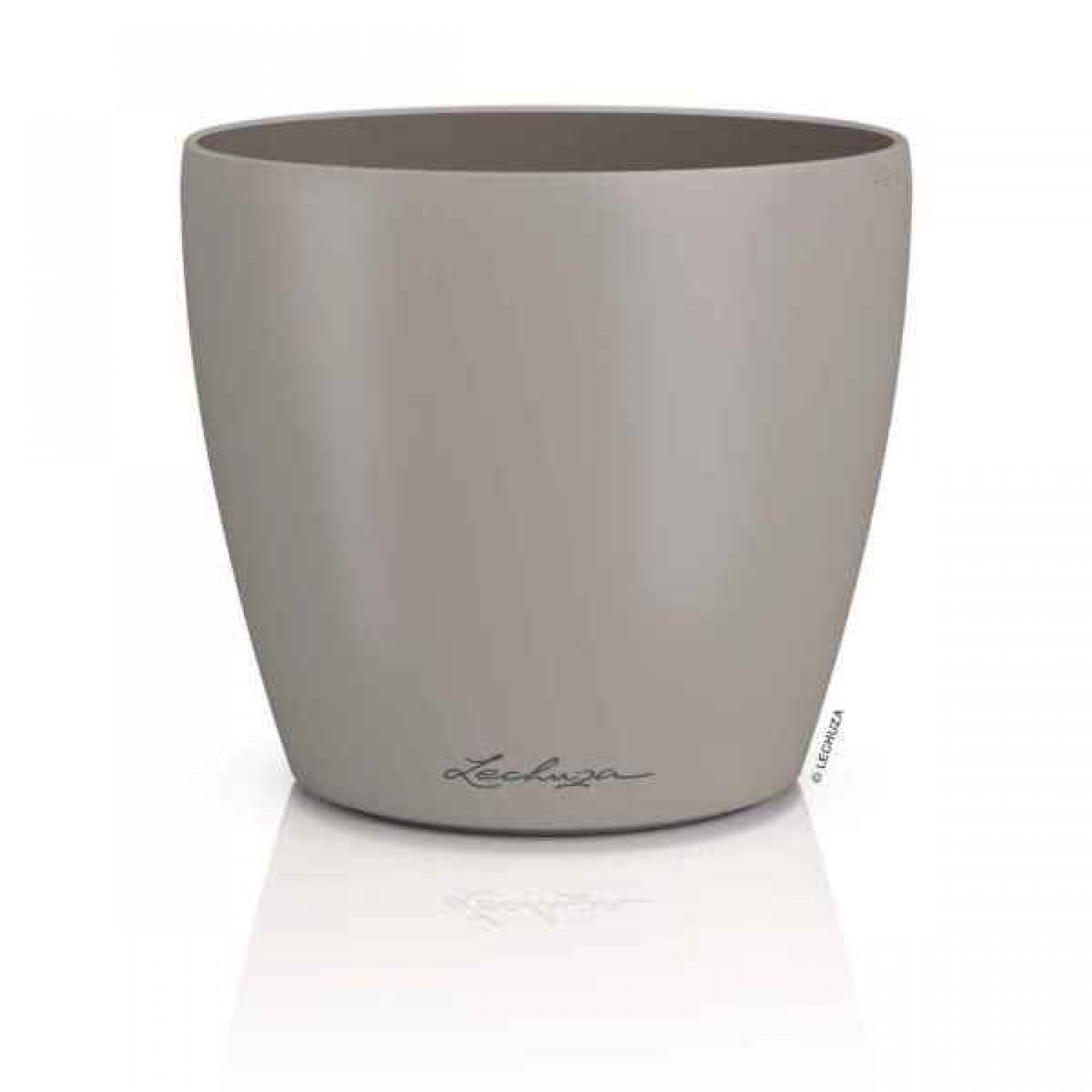 LECHUZA Cachepot DECO 18 Sand Brown Ø19x17cm Plastic Planter - Round Planters-Cachepots