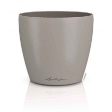 LECHUZA Cachepot DECO 18 Sand Brown Ø19x17cm Plastic Planter - Round Planters-Cachepots