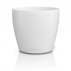 LECHUZA Cachepot DECO 18 White Ø19x17cm Plastic Planter - Round Planters-Cachepots