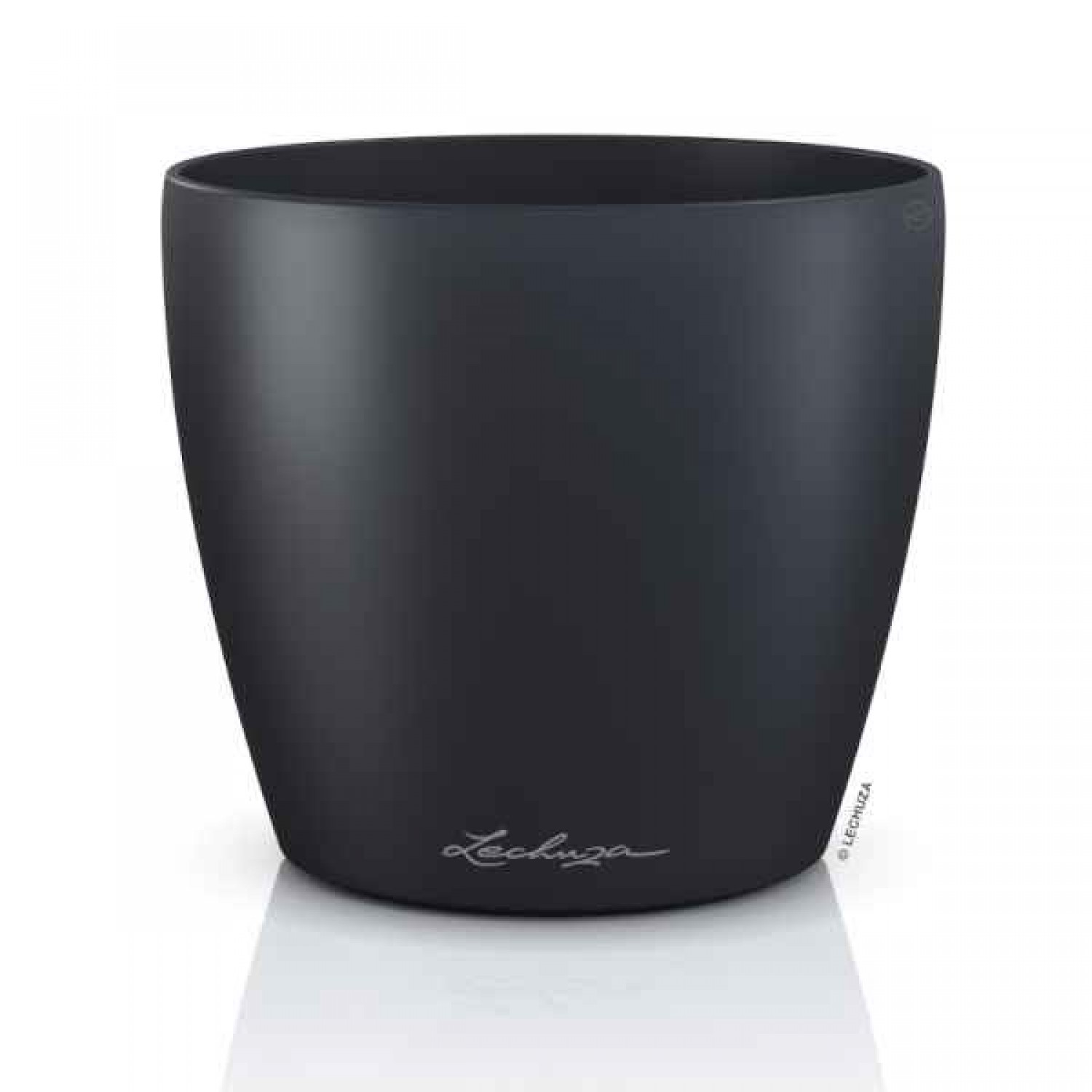 LECHUZA Cachepot DECO 21 Slate Ø22x20.5cm Plastic Planter - Round Planters-Cachepots