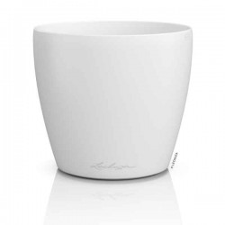 LECHUZA Cachepot DECO 21 White Ø22x20.5cm Plastic Planter - Round Planters-Cachepots