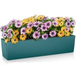 BALCONERA Color 80 Petrol Blue 79x19x19cm LECHUZA Self-Watering Planter & Window Box - Automatic Watering Planters