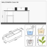 BALCONERA Color 80 Coral Red 79x19x19cm LECHUZA Self-Watering Planter & Window Box - Automatic Watering Planters