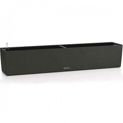 BALCONERA Stone 100 Black Self-Watering Planter LECHUZA BALCONERA Stone 100 Black Self-Watering Planter 100x19x19cm LECHUZA - Rectangular Planters & Planter Boxes